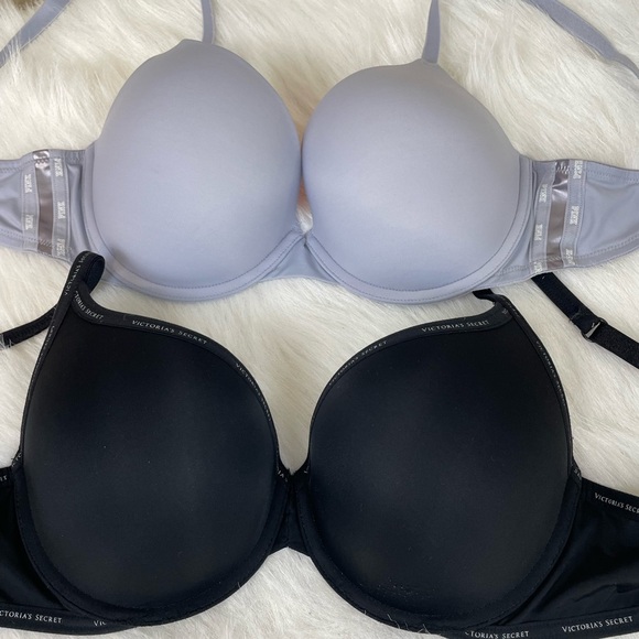 Victoria's Secret Black and Gray Bra Set BB 36 C - Picture 1 of 11